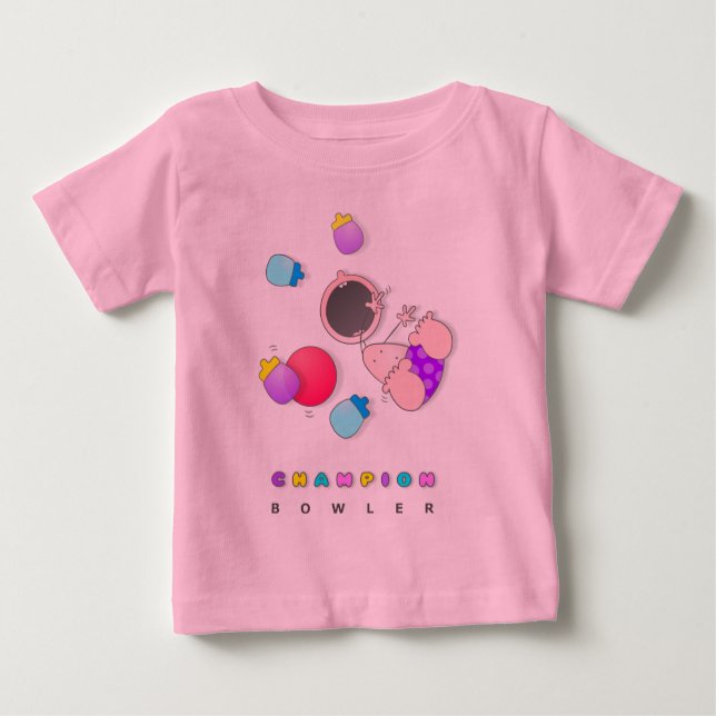 Lustiges Bowlings-Baby-T-Shirt Baby T-shirt (Vorderseite)