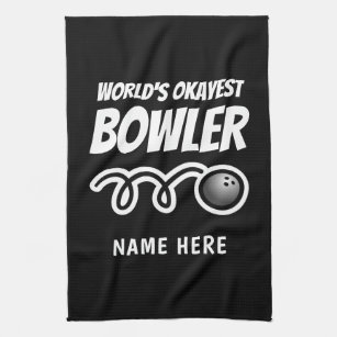 Lustiges Bowlingsballtuch für WeltOkayest Bowler Handtuch