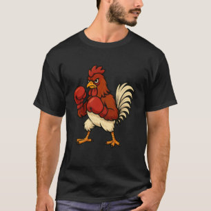Lustiges Boxen Huhn als Boxer verkleidet T-Shirt