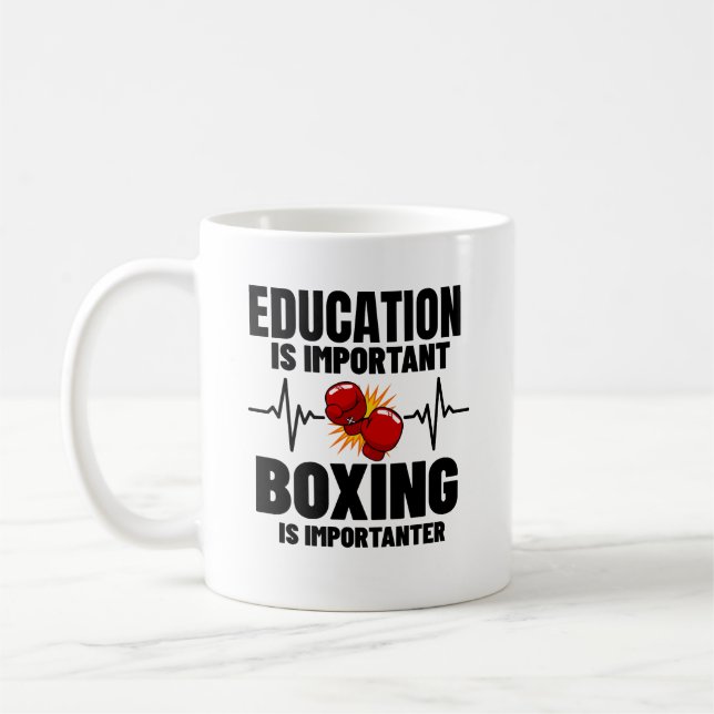 Lustiges Boxgeschenk für Boxer und Boxtrainer Kaffeetasse (Links)