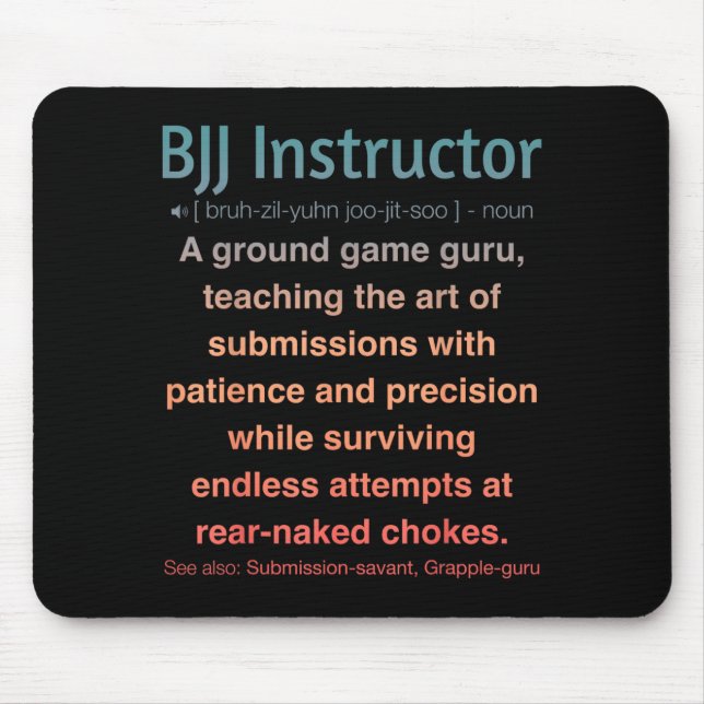 Lustiges brasilianisches Jiu-Jitsu Mousepad (Vorne)