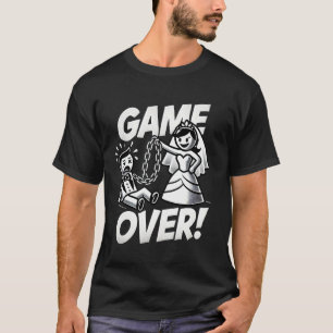 Lustiges Bräutigam-T-Shirt 'Game Over' für den Jun T-Shirt
