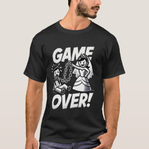 Lustiges Bräutigam T-Shirt 'Game Over' für Jungges