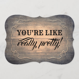 Lustiges Brautjungfern-/Trauzeugin-rustikales Holz Einladung