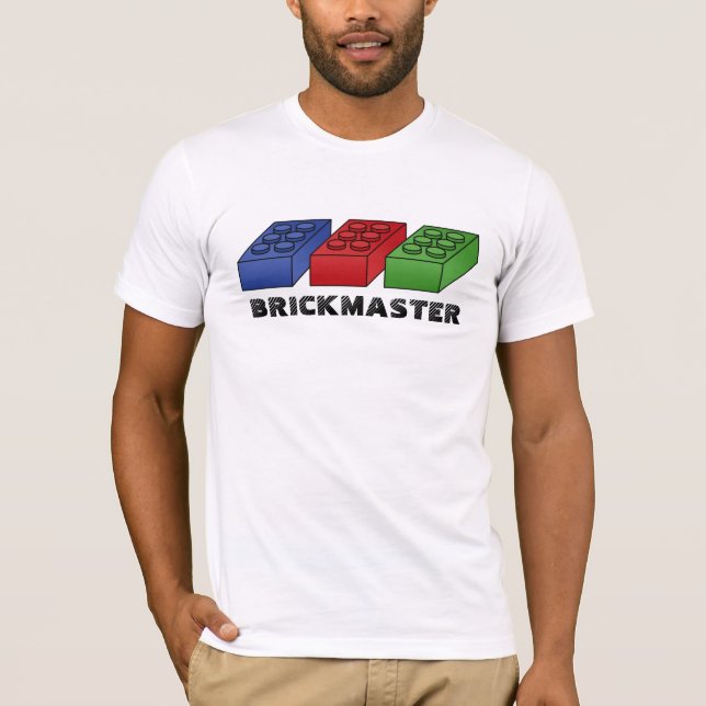 Lustiges Brickmaster - vektorPopkunst T-Shirt (Vorderseite)