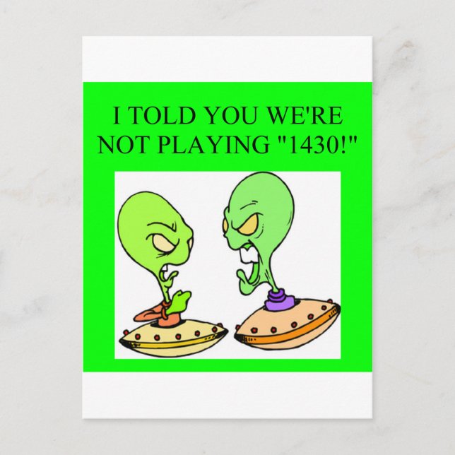 lustiges Bridge-Design Postkarte (Vorderseite)