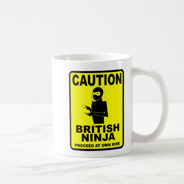 Lustiges britisches Ninja Kaffeetasse (Rechts)