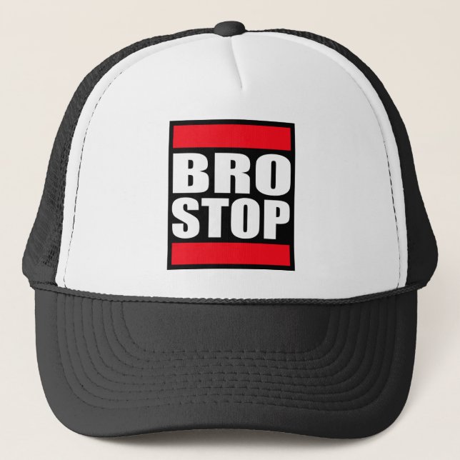 Lustiges BROSTOP AntiBrostep Dubstep Truckerkappe (Vorderseite)