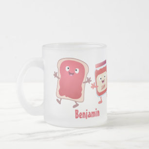 Lustiges Brot und Marmeladenfiguren Mattglastasse