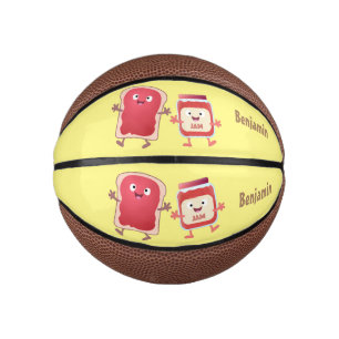 Lustiges Brot und Marmeladenfiguren Mini Basketball