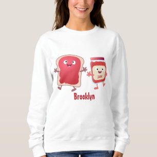 Lustiges Brot und Marmeladenfiguren Sweatshirt