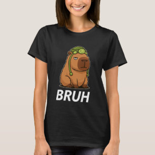 Lustiges Bruh-Capybara mit Schildkrötenhut-Meme T-Shirt