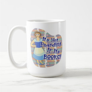 Lustiges Buch-Hoarder Retro-Hausfrau Kitsch Kaffeetasse