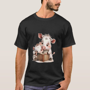 lustiges Buch lesende Kühe für Frauen und Mädchen T-Shirt