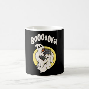 Lustiges Bücherwurm-Geist-Halloween-Kostüm Boooook Kaffeetasse