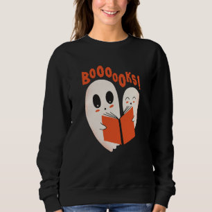 Lustiges Bücherwurm-Geist Halloween-Kostüm Boooook Sweatshirt