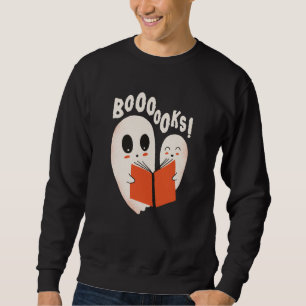 Lustiges Bücherwurm-Geist Halloween-Kostüm Boooook Sweatshirt
