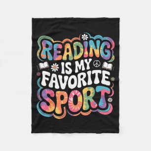 Lustiges Buchliebhaber-Tie-Dye-groovy-Lesen ist Fa Fleecedecke