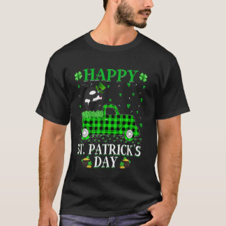 Lustiges Büffel-Karo Grün LKW Orca Fisch St. Patri T-Shirt