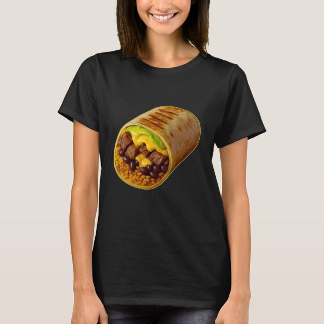 lustiges Burrito für Feinschmecker T-Shirt (Vorderseite)