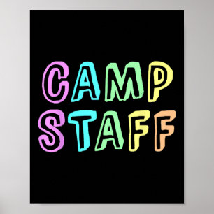 Lustiges Camp-Personal Kinder Campingplatz-Mannsch Poster