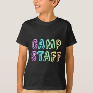 Lustiges Camp-Personal Kinder Campingplatz-Mannsch T-Shirt