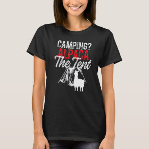 Lustiges Camping Alpaka Das Zelt Lama T-Shirt