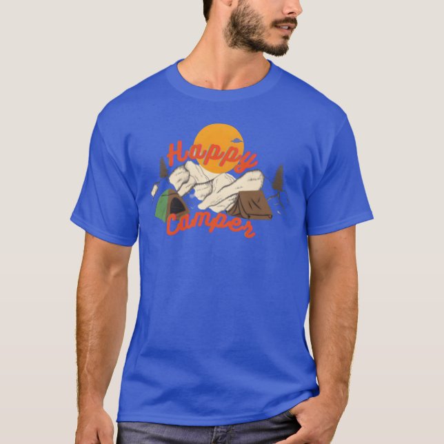 Lustiges Camping-Design T-Shirt (Vorderseite)
