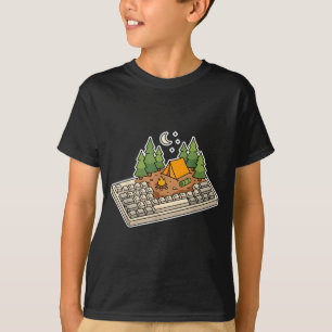 Lustiges Camping glücklicher Camper Wandern im Fre T-Shirt