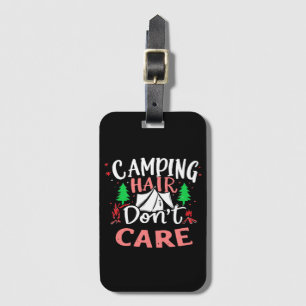 Lustiges Camping-Haar ist mir egal Gepäckanhänger