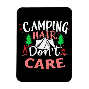 Lustiges Camping-Haar, ist mir egal Magnet