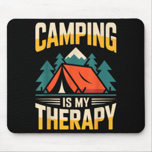 Lustiges Camping ist meine Therapie Mousepad
