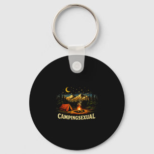 Lustiges Camping Lagerfeuer Berge Outdoor Schlüsselanhänger