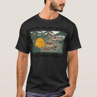 Lustiges Camping-Lebensstil-Zelt T-Shirt