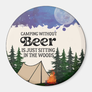 Lustiges Camping Magnet
