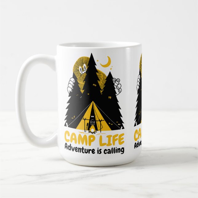 Lustiges Camping-Monster – Camp-Abenteuer Kaffeetasse (Links)