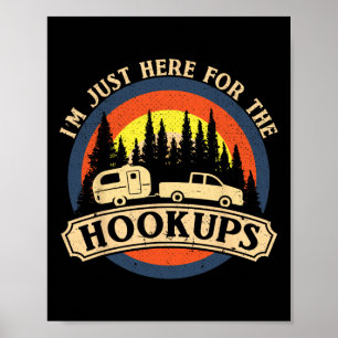 Lustiges Camping, nur hier für die Hookups RV Camp Poster