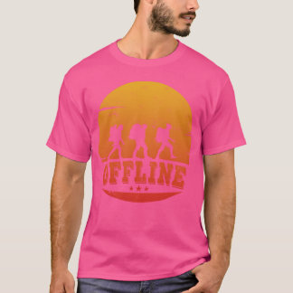 Lustiges Camping Offline Kein Smartphone Geschenk T-Shirt