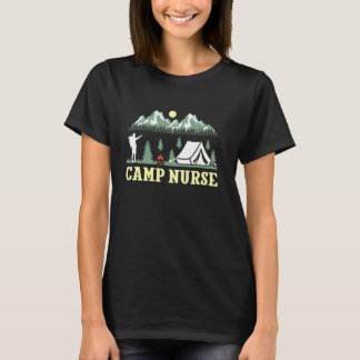 Lustiges Camping-Pflege-Camp-Nurse-Sommer-Design f T-Shirt