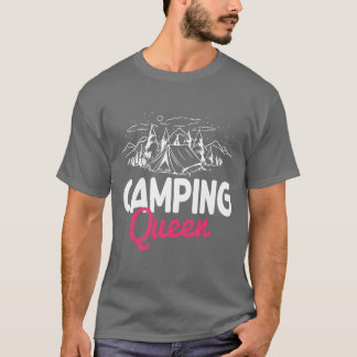 Lustiges Camping-Queen-Matching-Design Retro T-Shirt