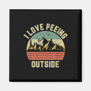 Lustiges Camping-Shirt Wandern im Freien Ich liebe Magnet