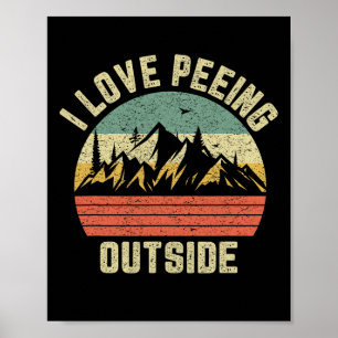 Lustiges Camping-Shirt Wandern im Freien Ich liebe Poster