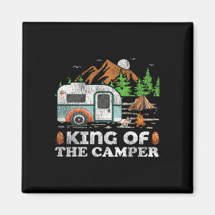Lustiges Camping T-Shirt König des Campers Magnet