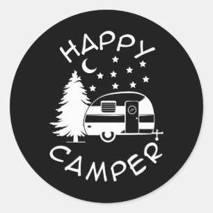 Lustiges Camping-Wander-Geschenk für Wanderliebhab Runder Aufkleber