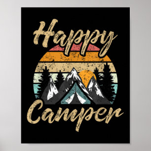 Lustiges Camping-Wanderliebhaber-Geschenk Glücklic Poster