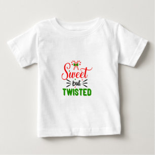 Lustiges Candy Cane Feiertags-Shirt Süß Aber Verdr Baby T-shirt