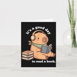 Lustiges Capybara beim Lesen eines Buches süßes Le Karte