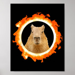Lustiges Capybara-Finsternis-Meme-Solar-Tier Poster