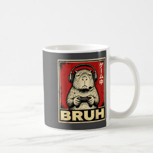 Lustiges Capybara-Gamer-Bruh-Grafik-T-Shirt für Mä Kaffeetasse