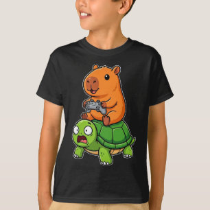 Lustiges Capybara-Gamer-Video, auf dem ein schocki T-Shirt